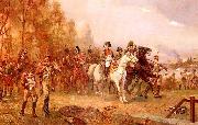 Robert Alexander Hillingford Napoleon with His Troops at the Battle of Borodino, 1812 France oil painting artist